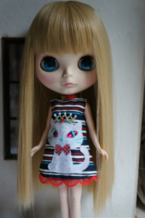 Blythe ネオブライス用Lサイズウィッグストレート(ダークブロンド)