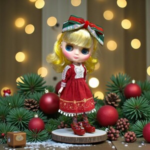 [20cmDoll�E�~�f�B�u���C�X�p] �L�X�˂��u�N���X�}�X�����s�[�X�Z�b�g(���b�h)�v