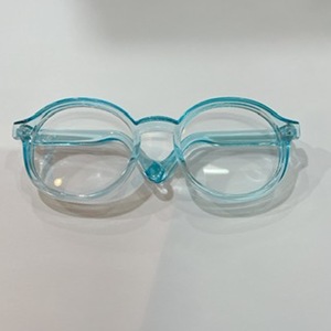 [1/6Doll・ネオブライス用]プラスチックフレームメガネ（クリアブルー）☆ネコポス可