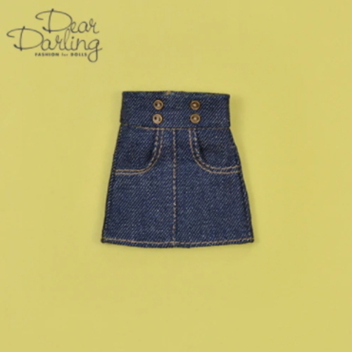 [1/6Doll・ネオブライス用] JM Dear Darling fashion for dolls「デニム台形スカート」（インディゴ）☆ネコポス可
